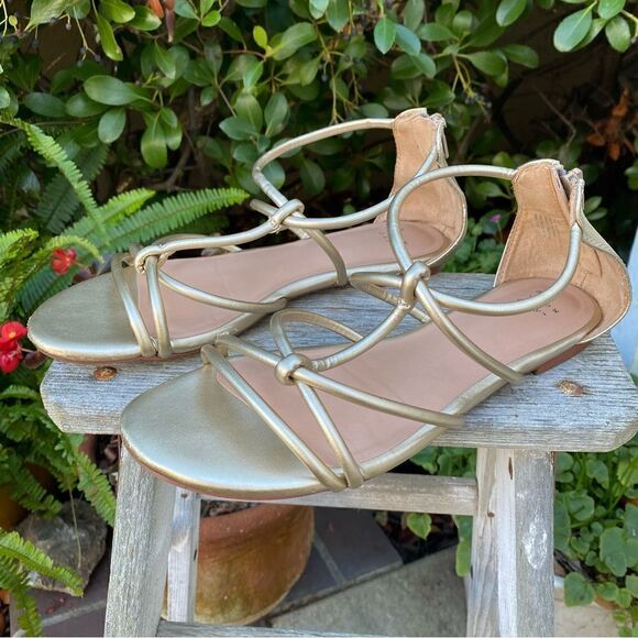 A New Day by Target Gold Shimmer Shiny Rope Sandal Size 8.5 Women. EUC! - Picture 2 of 7